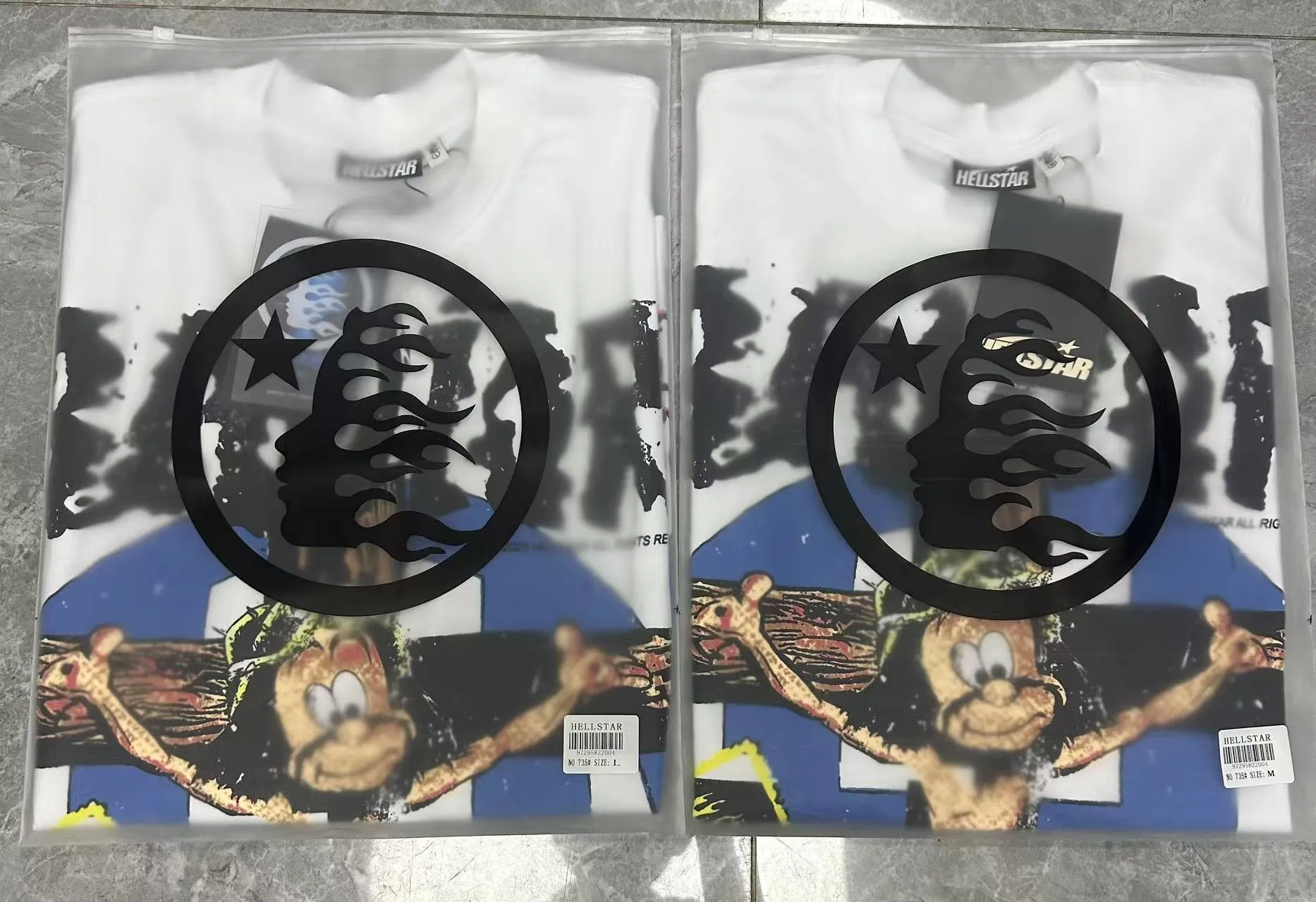 P108 Real-stock Hellstar Cross-border European and American style, street fashion brand pure cotton T-shirt Fabric (fabric): 32 pieces of 240g heavy combed double yarn pure cotton Size (size): S-M- L- X L Color (colour): white