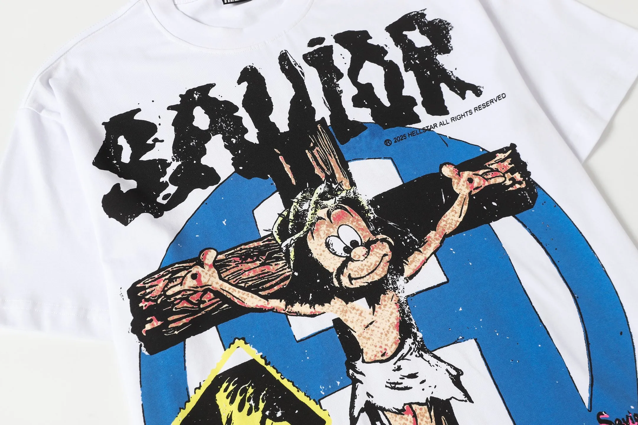P108 Real-stock Hellstar Cross-border European and American style, street fashion brand pure cotton T-shirt Fabric (fabric): 32 pieces of 240g heavy combed double yarn pure cotton Size (size): S-M- L- X L Color (colour): white