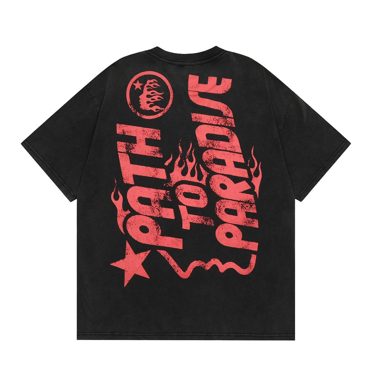 P126 Hellstar Studios Classic Logo Short Sleeve Tee Shirt Washed Black Short Sleeve T-shirt The new hot beauty trend Hellstar!  Standard beauty and trendy workmanship, original customization (fabric, pattern, printing, hang tag, main mark, etc.), exaggerated style, explosive style, dare to break through tradition, bring adventurous new fashion experience!  YoungBoy, the most popular rapper in the youth circle, has shot a lot of models for him, and celebrities such as Dababy and Swae Lee frequently get dressed!  color: Vintage Black (washed black) size: S, M, L, XL