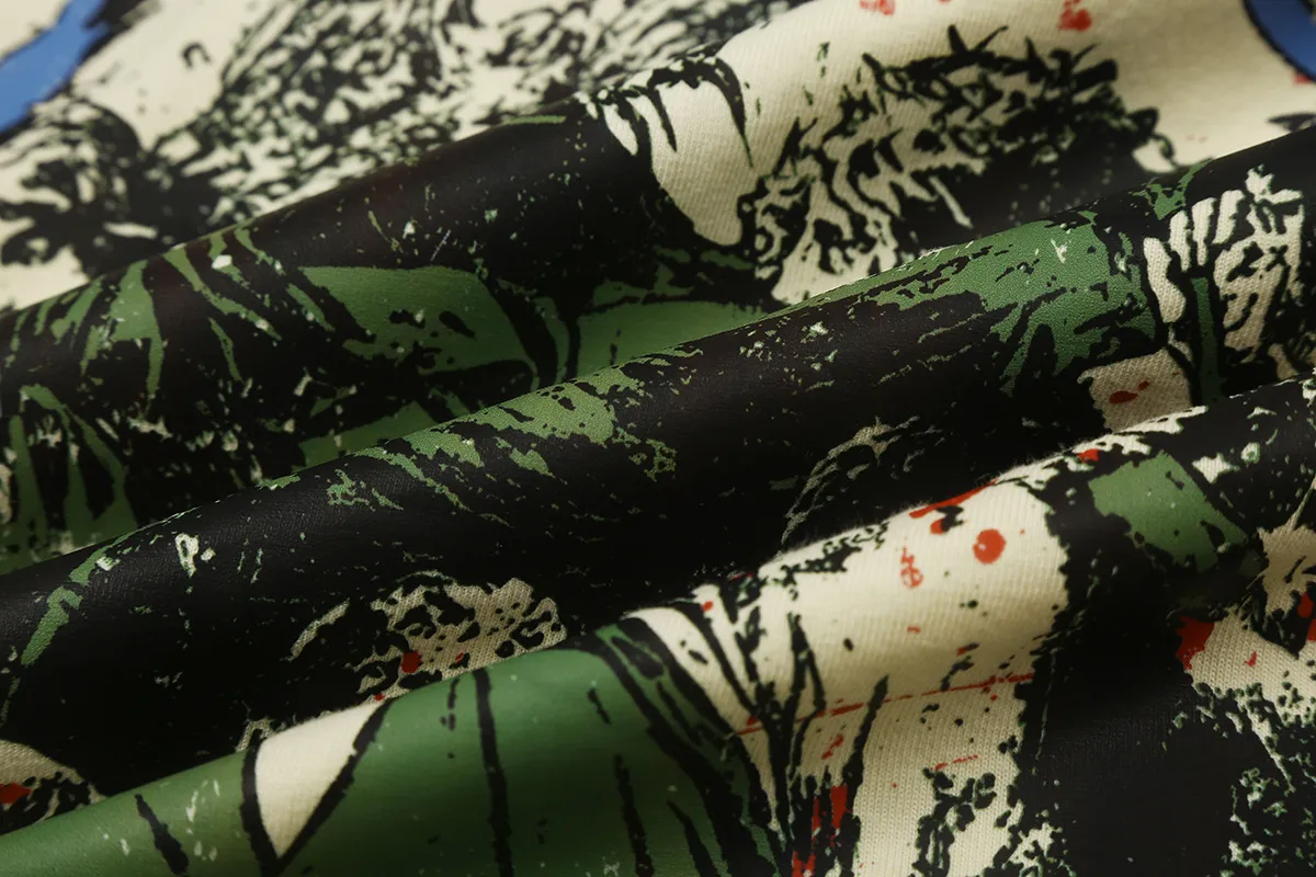 6674# P116 Hellstar American fashion high street pure cotton loose short-sleeved T-shirt Color: White Apricot Code Number: S M L XL