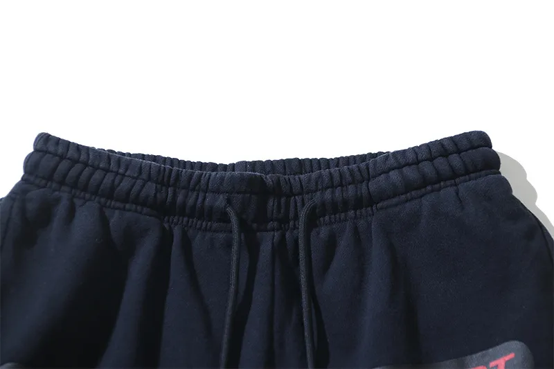 P206 Washed black Real shot Hellstar Washed distressed terry high street retro sweatpants Fabric 380g pure cotton terry cloth Color: Washed black Size: S M L XL