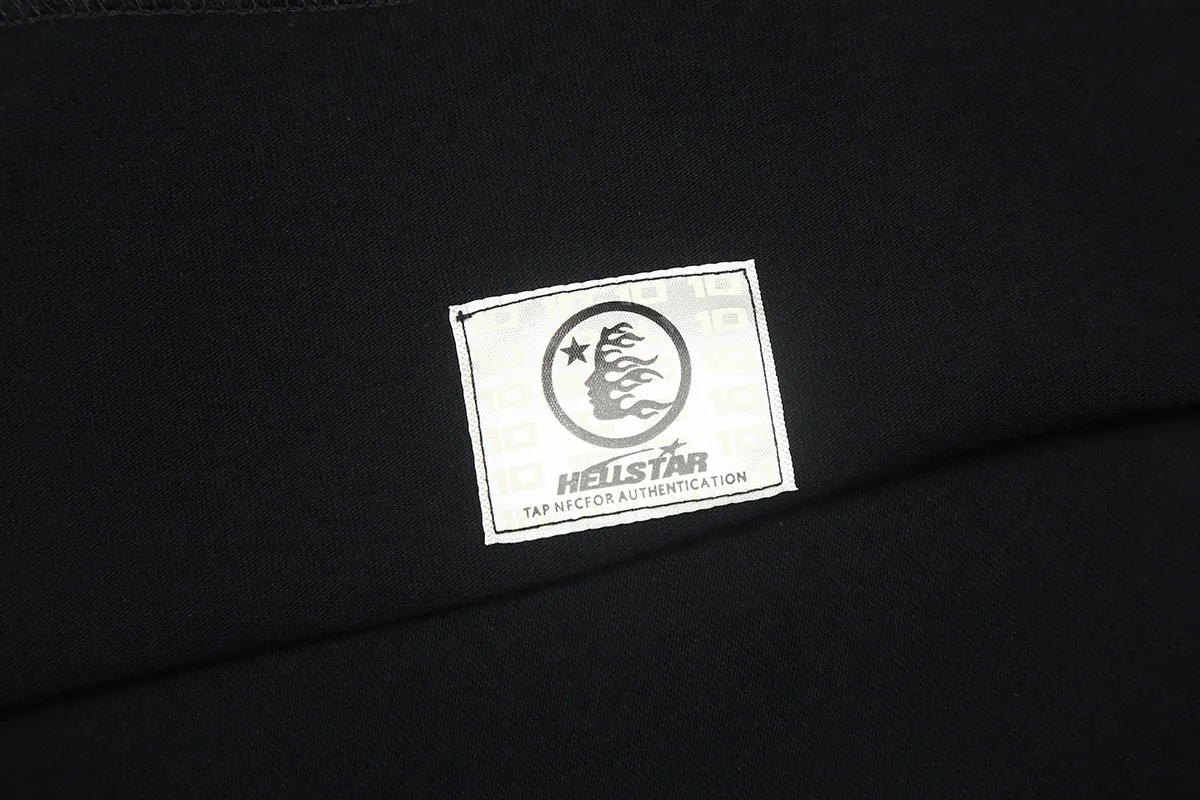 6669# P116 Hellstar American fashion high street pure cotton loose short-sleeved T-shirt Color: Black Size: S M L XL