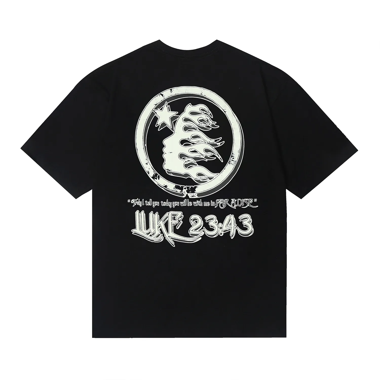 6688# P116 Hellstar American fashion high street pure cotton loose short-sleeved T-shirt Color: Black White Apricot Code Number: S M L XL