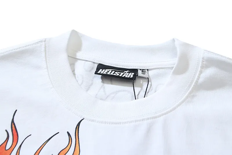 P116 Real shot of Hellstar Hellstar high street pure cotton loose short-sleeved T-shirt Fabric: 240g 32 count fine cotton double yarn pure cotton Color: White Size: S M L XL