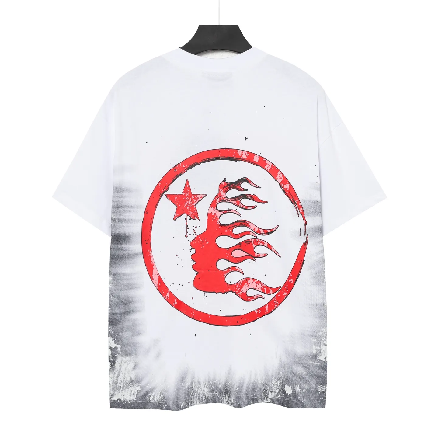 P108 Real-stock Hellstar Cross-border European and American style, street brand pure cotton T-shirt Fabric (fabric): 32 counts of 240g heavy combed double yarn pure cotton Size (size): S-M- L- X L Color (colour): White 👉 👉 👉
