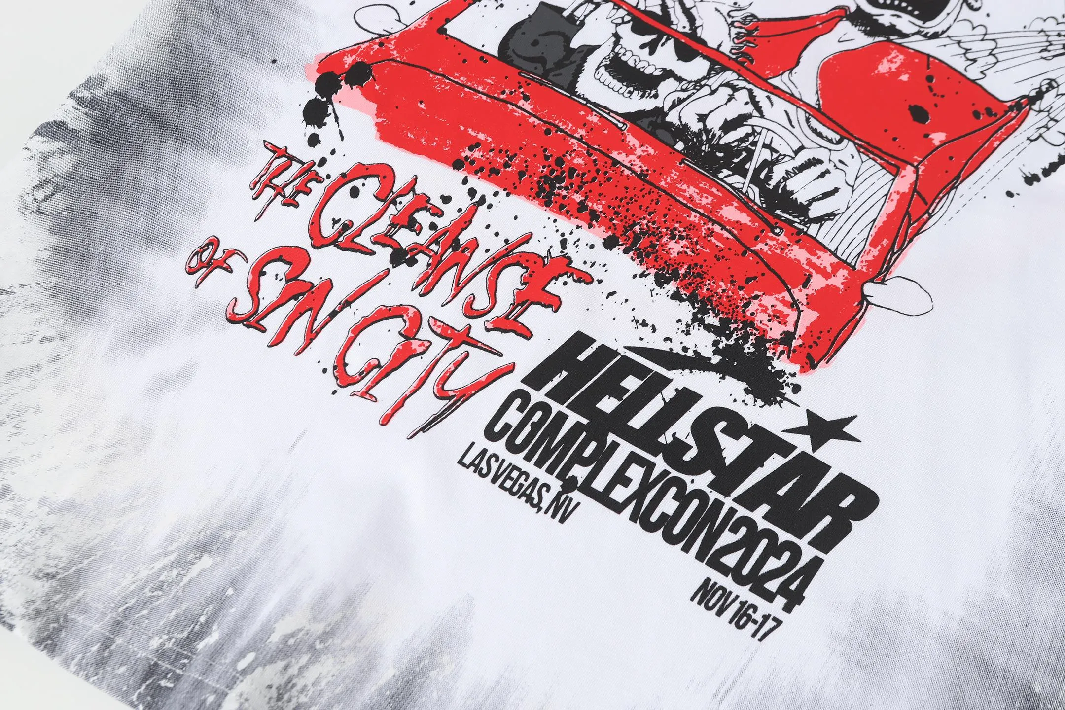P108 Real-stock Hellstar Cross-border European and American style, street brand pure cotton T-shirt Fabric (fabric): 32 counts of 240g heavy combed double yarn pure cotton Size (size): S-M- L- X L Color (colour): White 👉 👉 👉
