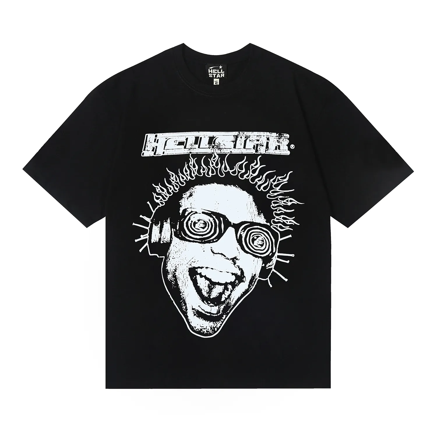6687# P116 Hellstar American fashion high street pure cotton loose short-sleeved T-shirt Color: Black Gray White Size: S M L XL