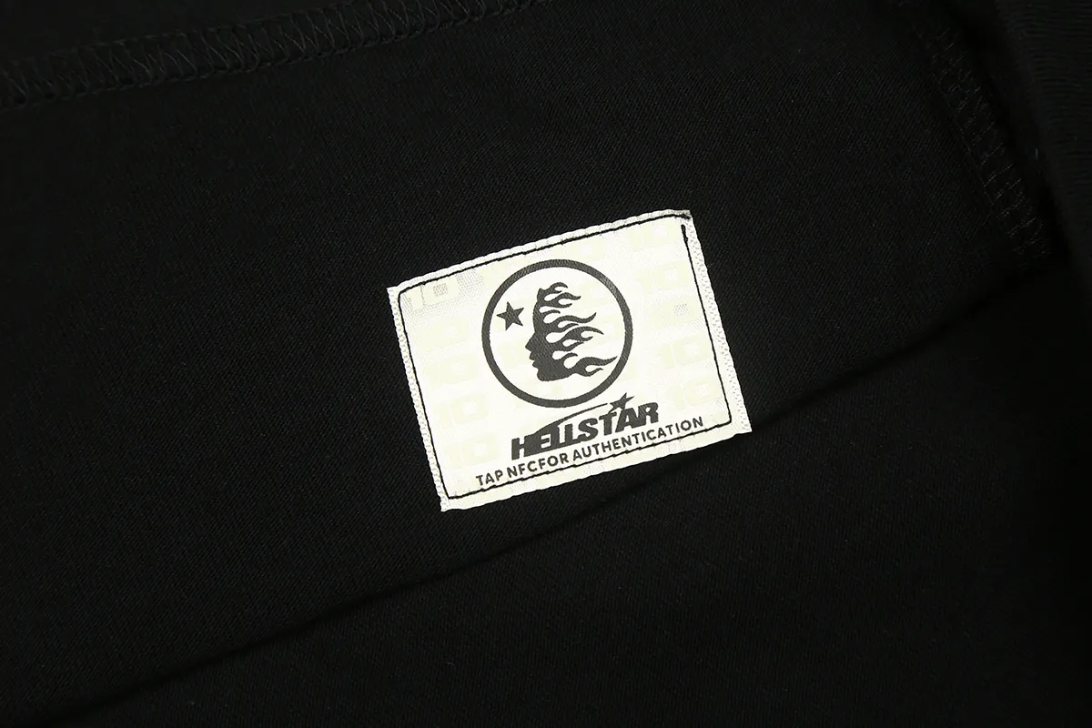 6687# P116 Hellstar American fashion high street pure cotton loose short-sleeved T-shirt Color: Black Gray White Size: S M L XL