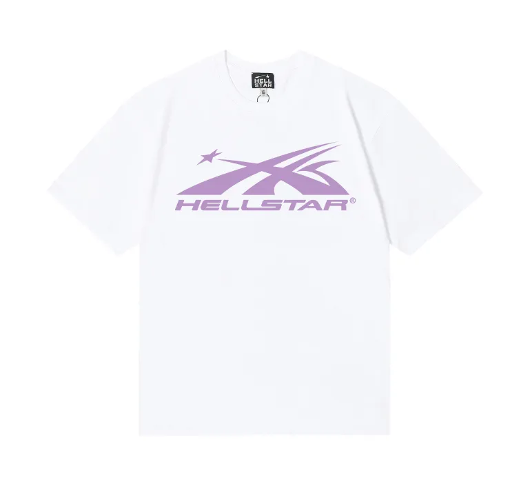 6804# P112 Hellstar American fashion high street pure cotton loose short-sleeved T-shirt Color: White Black Size: S M L XL