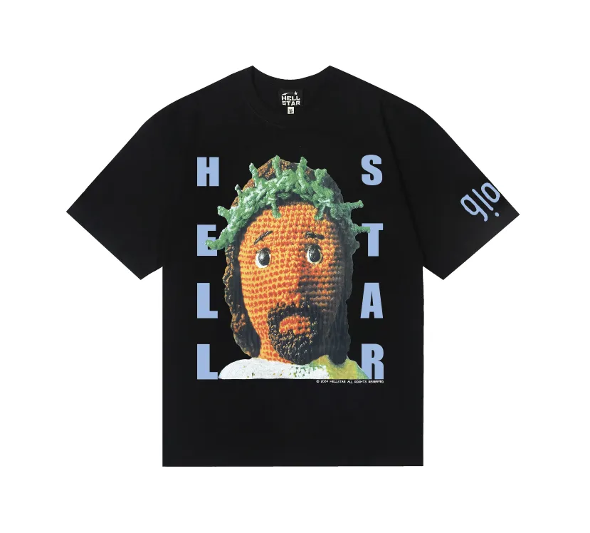 6714# P112 Hellstar American fashion high street pure cotton loose short-sleeved T-shirt Color: White Black Size: S M L XL