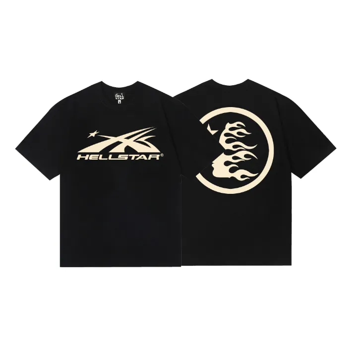6748# P112 Hellstar American fashion high street pure cotton loose short-sleeved T-shirt Color: Black Size: S M L XL