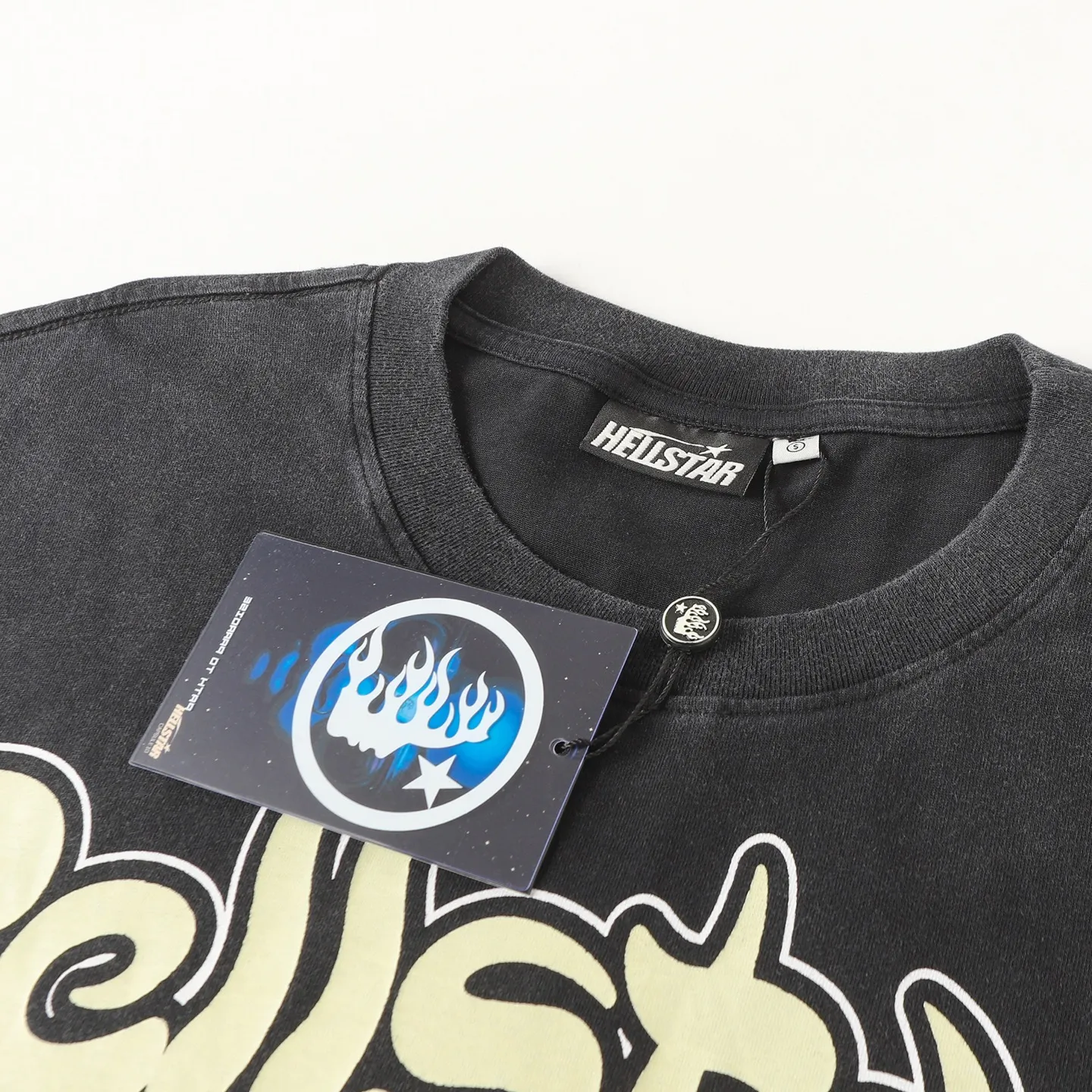 P124 Hellstar Hellstar Cross-border European and American style street fashion brand pure cotton T-shirt Fabric (fabric): 32 counts 250g washed combed double yarn pure cotton Size (size): S-M- L- X L Color (colour): Washed black (spray Ma Liu)
