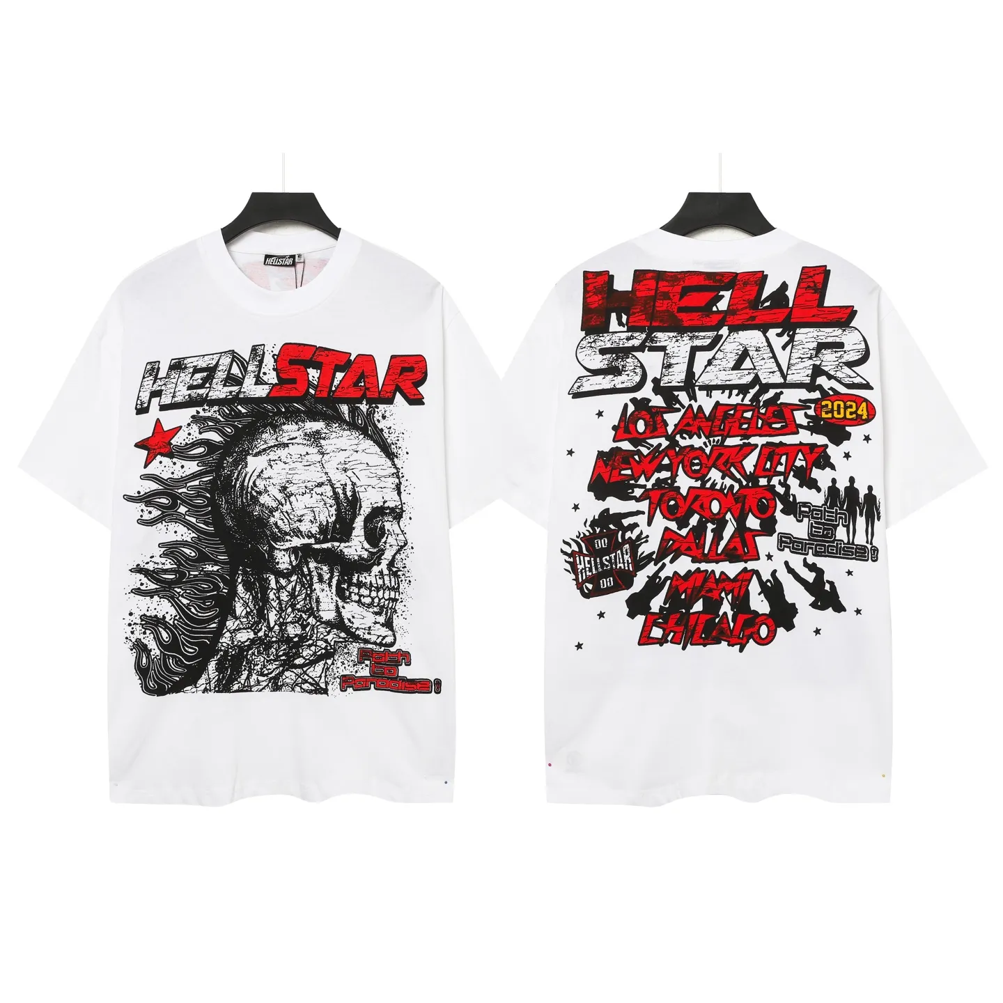 P108 Real-stock Hellstar cross-border European and American style, street fashion brand pure cotton T-shirt. Fabric: 32 counts of 240g combed double yarn pure cotton Size: S-M- L- X L Color: White: Apricot 👉 👉 👉