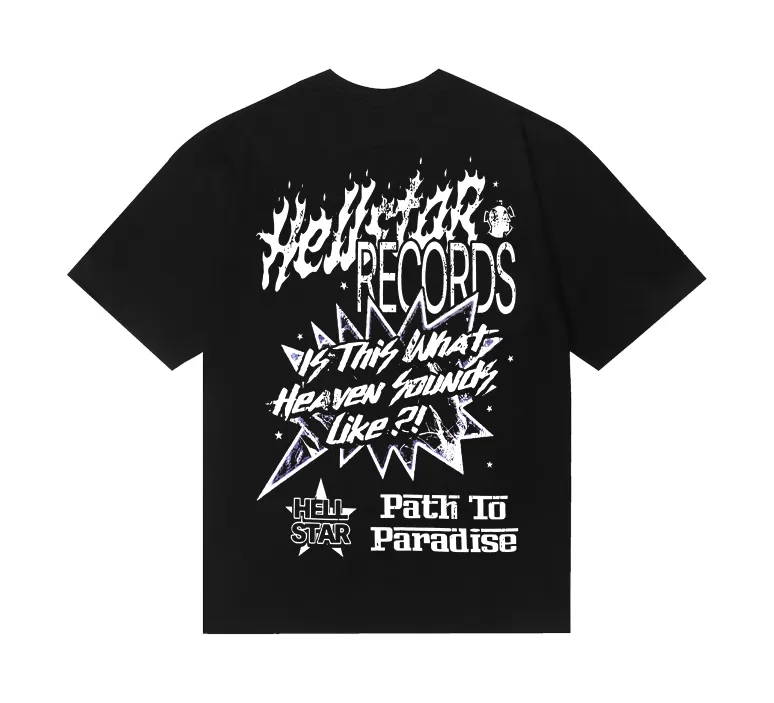 6741# P116 Hellstar American fashion high street pure cotton loose short-sleeved T-shirt Color: Black Size: S M L XL