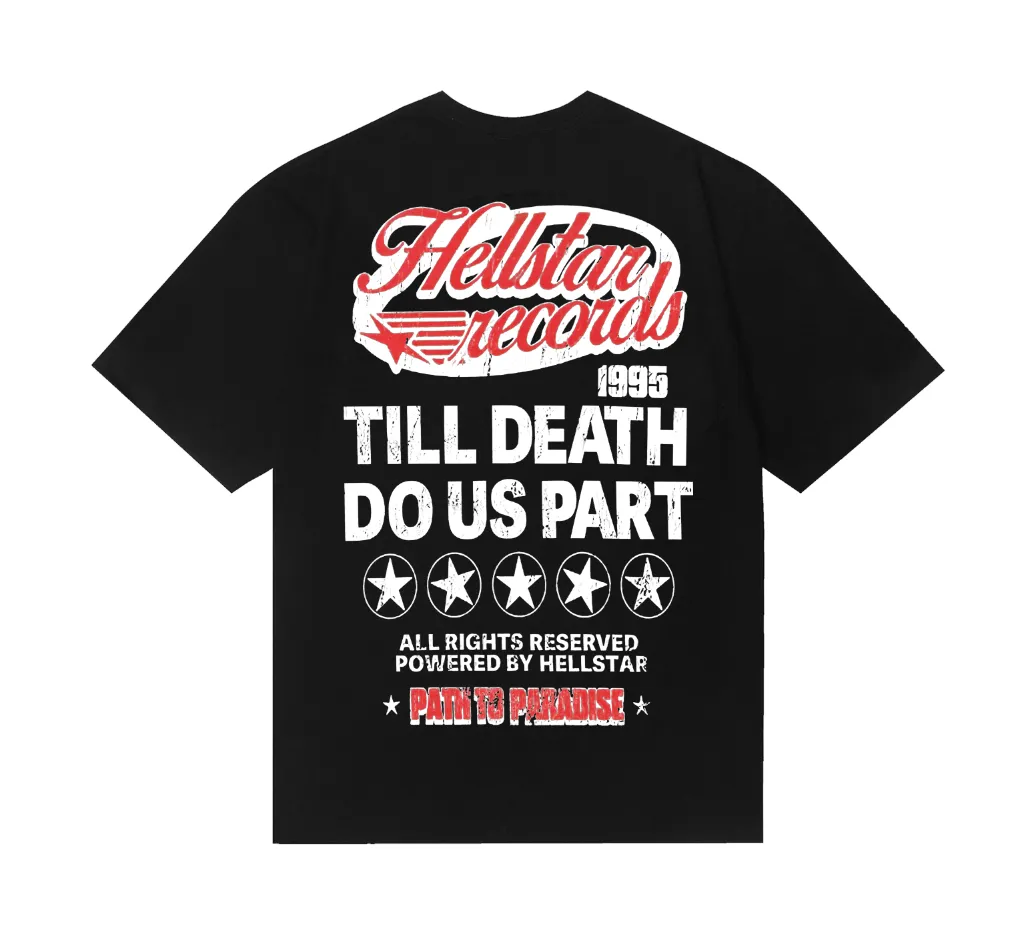 6742# P116 Hellstar American fashion high street pure cotton loose short-sleeved T-shirt Color: White Black Size: S M L XL