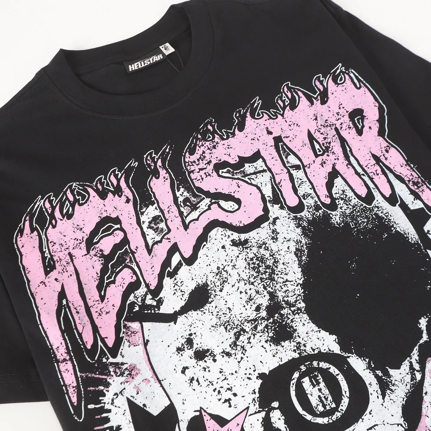 P108 Real-stock Hellstar Cross-border European and American style, street fashion brand pure cotton T-shirt Fabric (fabric): 32 pieces of 240g heavy combed double yarn pure cotton Size (size): S-M- L- X L Color (colour): black
