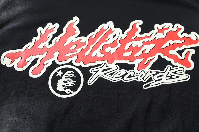 P130 6733#washed black Real shot Hellstar washed retro beauty trend printed short-sleeved T-shirt Fabric: 250g 32 count fine cotton double yarn pure cotton Color: washed black Size: S M L XL