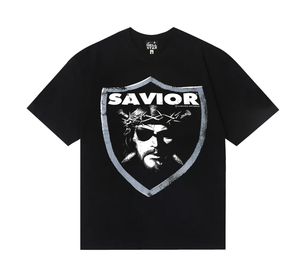6707# P116 Hellstar American fashion high street pure cotton loose short-sleeved T-shirt Color: White Black Size: S M L XL
