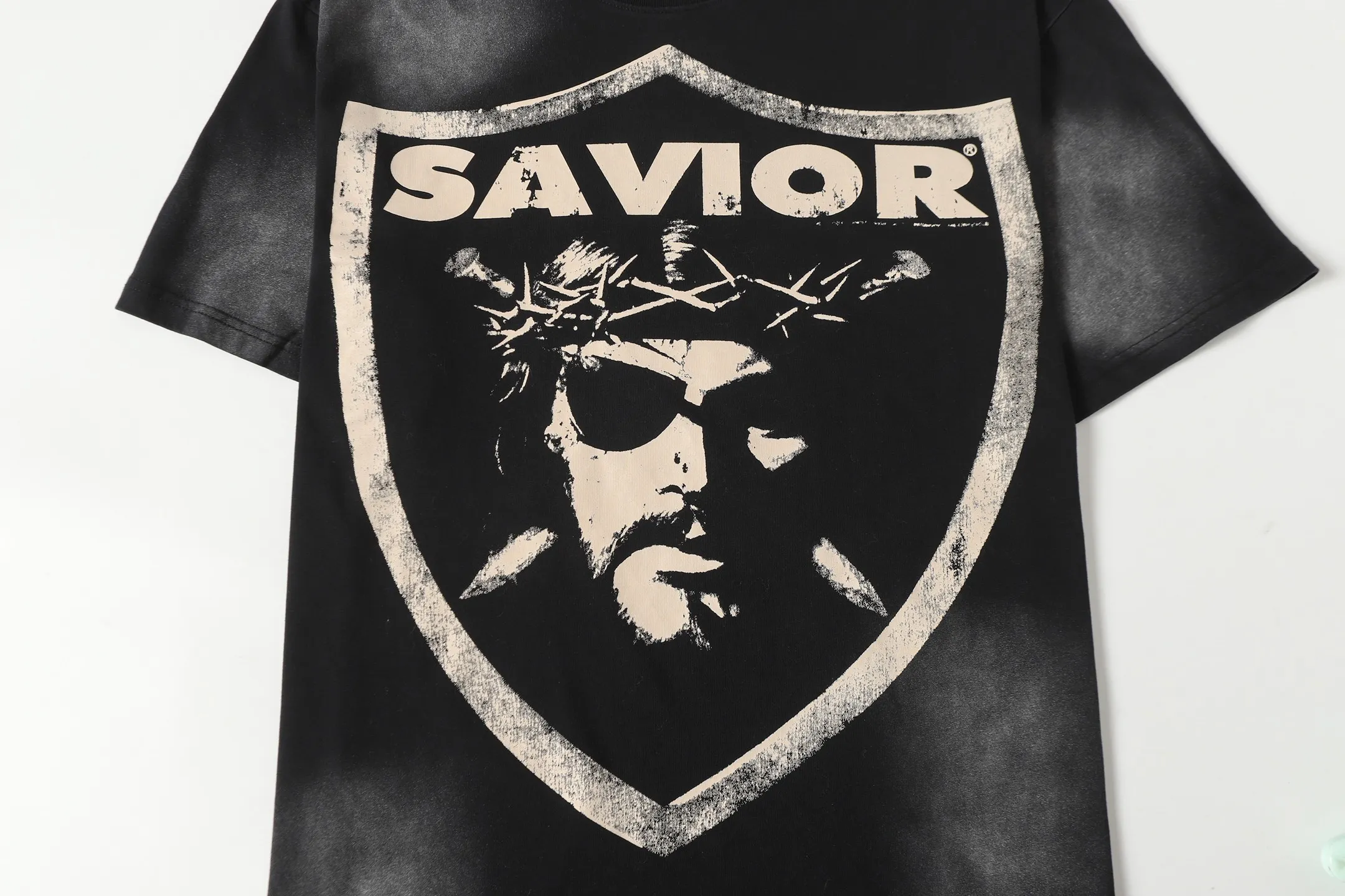 P124 Hellstar Hellstar Cross-border European and American style street fashion brand pure cotton T-shirt Fabric (fabric): 32 counts 250g washed combed double yarn pure cotton Size (size): S-M- L- X L Color (colour): Washed black (spray Ma Liu)