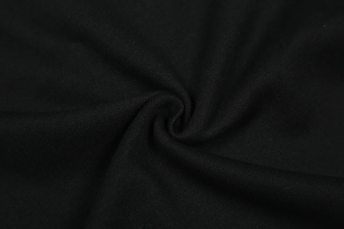 1120# P150 Hellstar pure cotton terry 350g printed casual shorts Color: Black Size: S M L XL