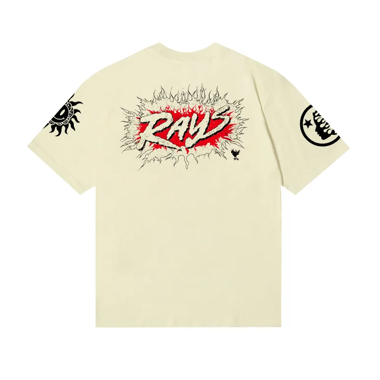 6779# P112 Hellstar American fashion high street pure cotton loose short-sleeved T-shirt Color: Black Apricot Code Number: S M L XL