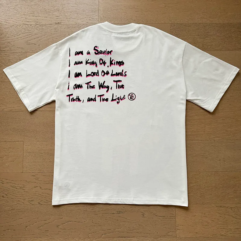 P110 5611# Real shot Hellstar Meichao high street pure cotton loose short-sleeved T-shirt Fabric: 240g 32 count fine cotton double yarn pure cotton Color: White Size: S M L XL