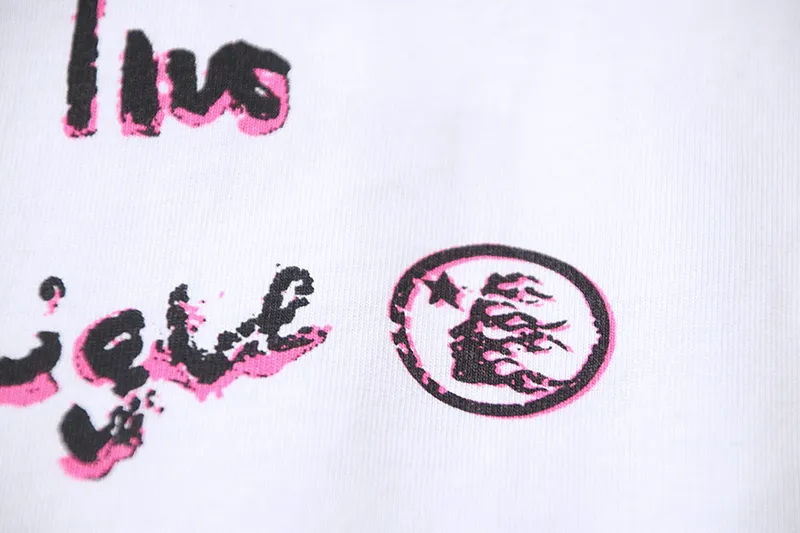 P110 5611# Real shot Hellstar Meichao high street pure cotton loose short-sleeved T-shirt Fabric: 240g 32 count fine cotton double yarn pure cotton Color: White Size: S M L XL