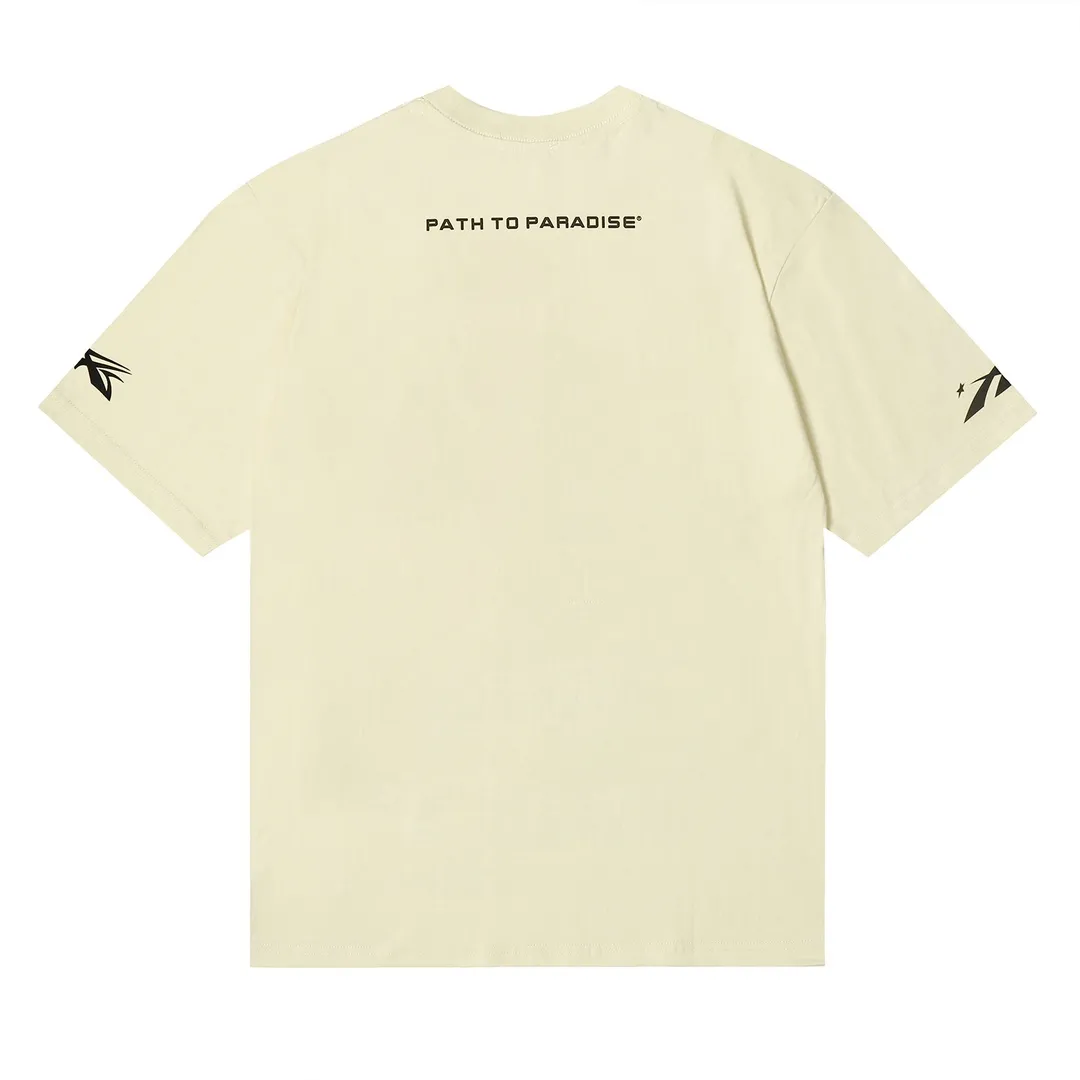 6648# P112 Hellstar American fashion high street pure cotton loose short-sleeved T-shirt Color: Black White Apricot Code Number: S M L XL