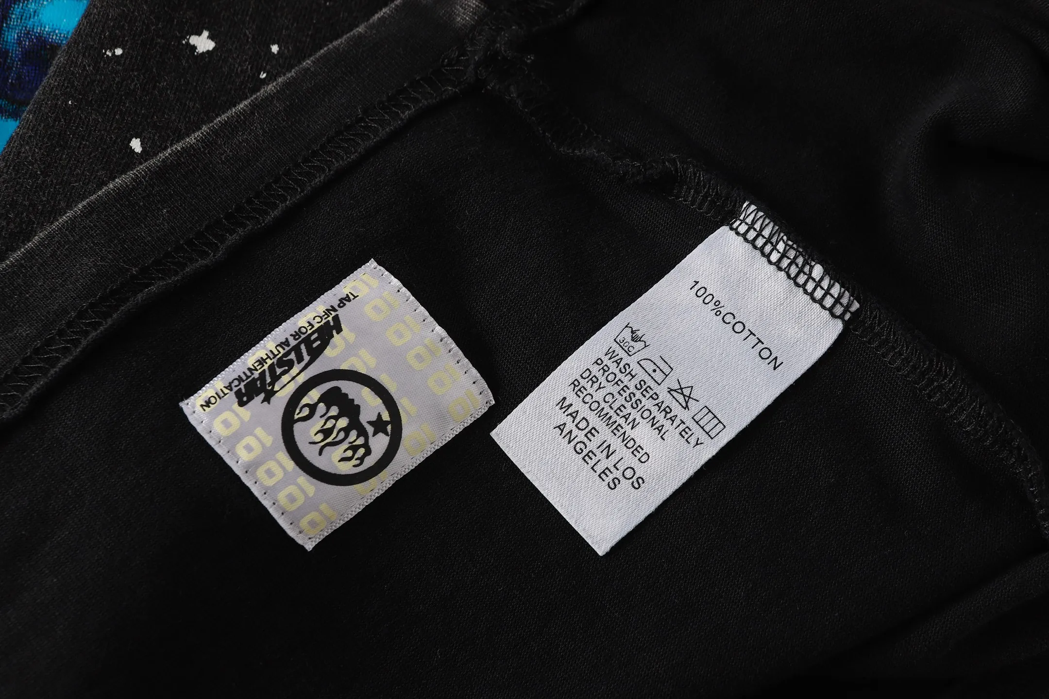 P124 Hellstar Hellstar Cross-border European and American style street fashion brand pure cotton T-shirt Fabric (fabric): 32 counts 250g washed combed double yarn pure cotton Size (size): S-M- L- X L Color (colour): Washed black (spray Ma Liu)