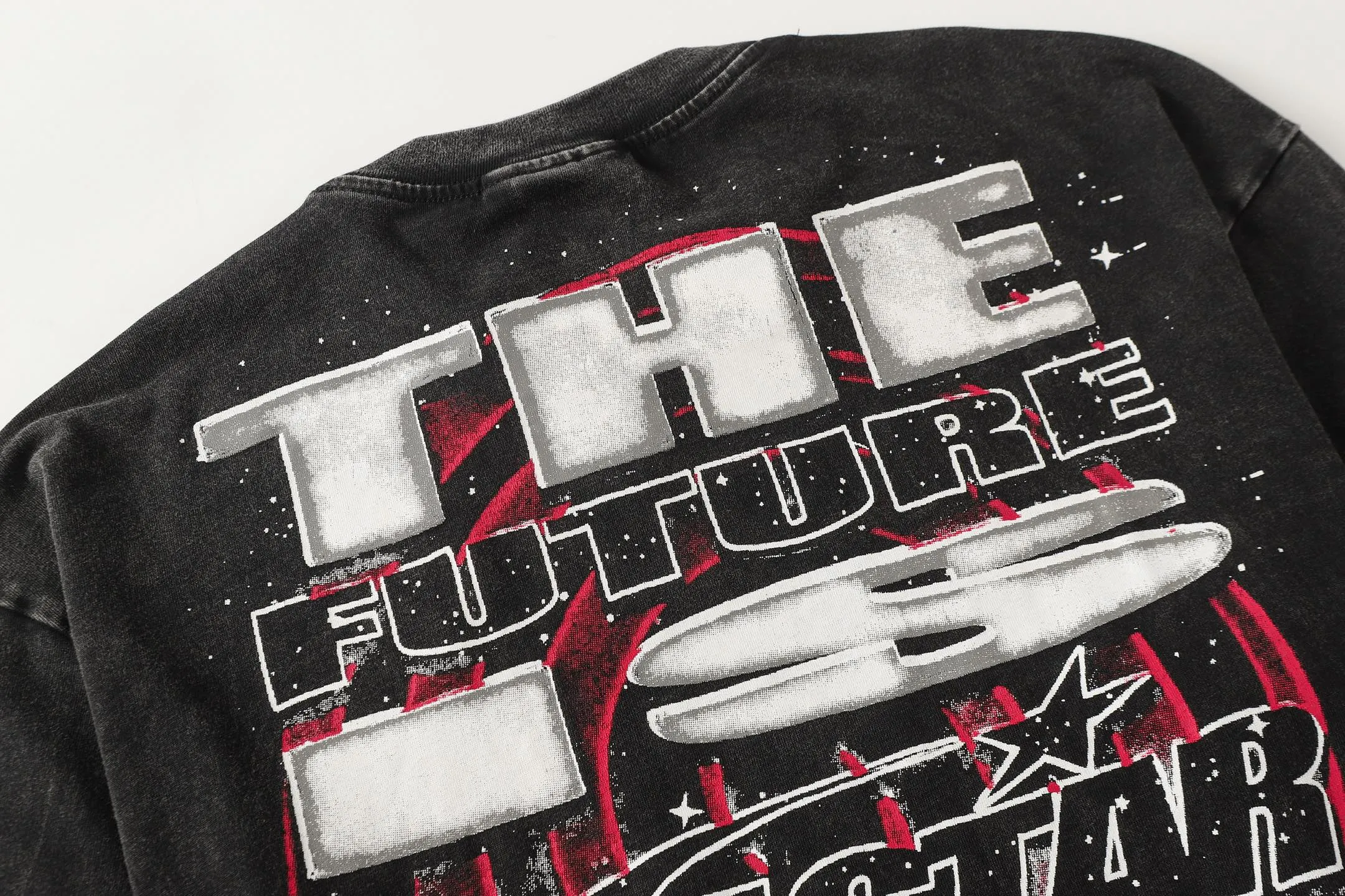 P124 Hellstar Hellstar Cross-border European and American style street fashion brand pure cotton T-shirt Fabric (fabric): 32 counts 250g washed combed double yarn pure cotton Size (size): S-M- L- X L Color (colour): Washed black (spray Ma Liu)