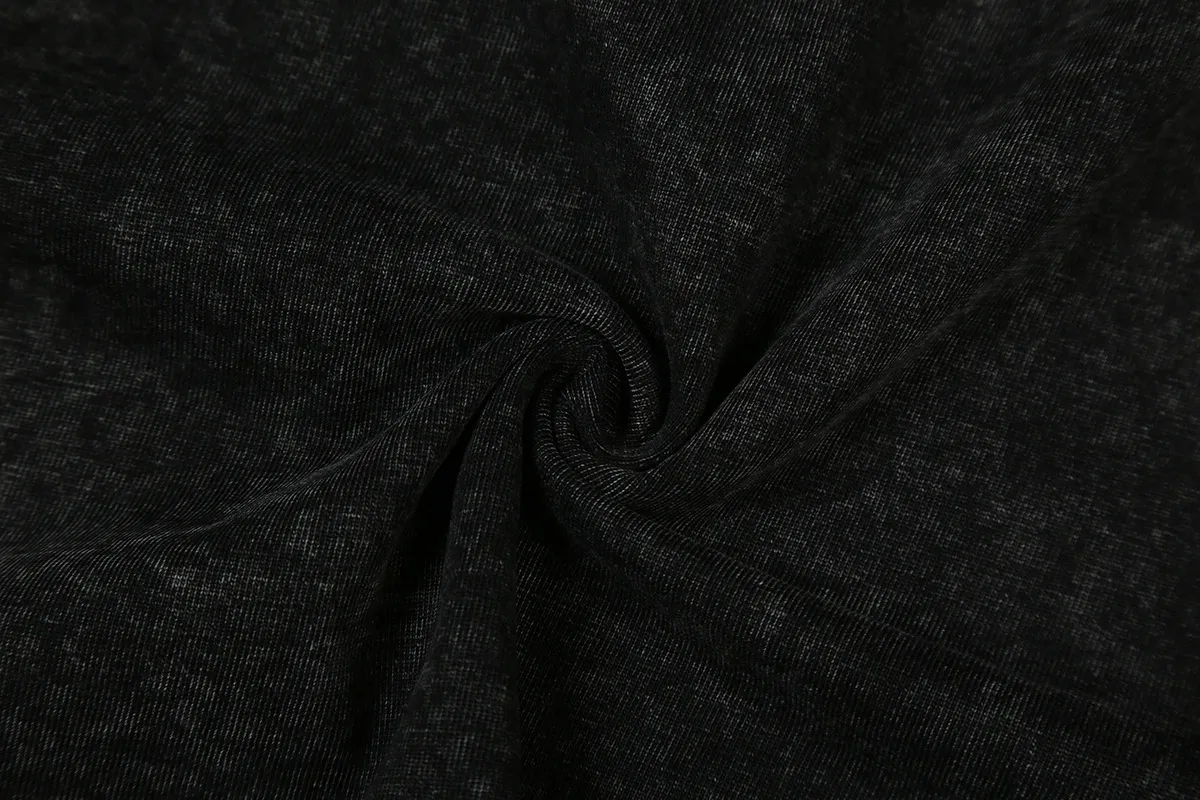 7732# P124 Washed Hellstar Hellstar ins same style retro printed tops for men and women, casual and trendy pure cotton washed short-sleeved T-shirt Color: Black Size: S M L XL