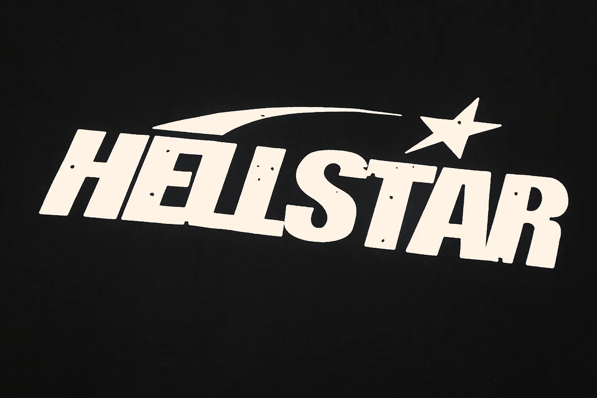 6709# P112 Hellstar American fashion high street pure cotton loose short-sleeved T-shirt Color: Black Size: S M L XL