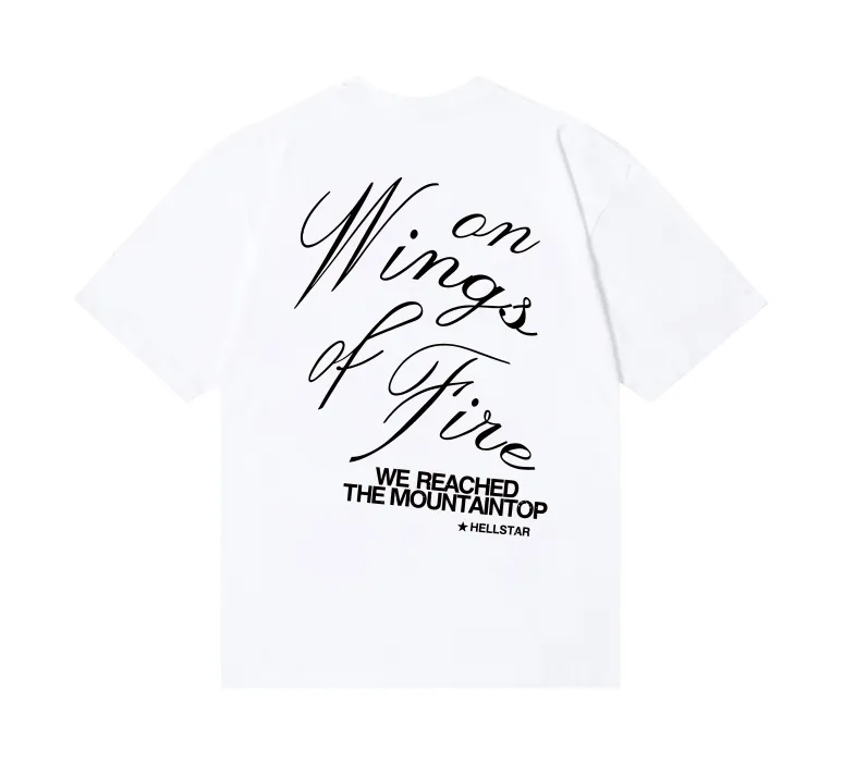 6728# P116 Hellstar American fashion high street pure cotton loose short-sleeved T-shirt Color: White Black Size: S M L XL