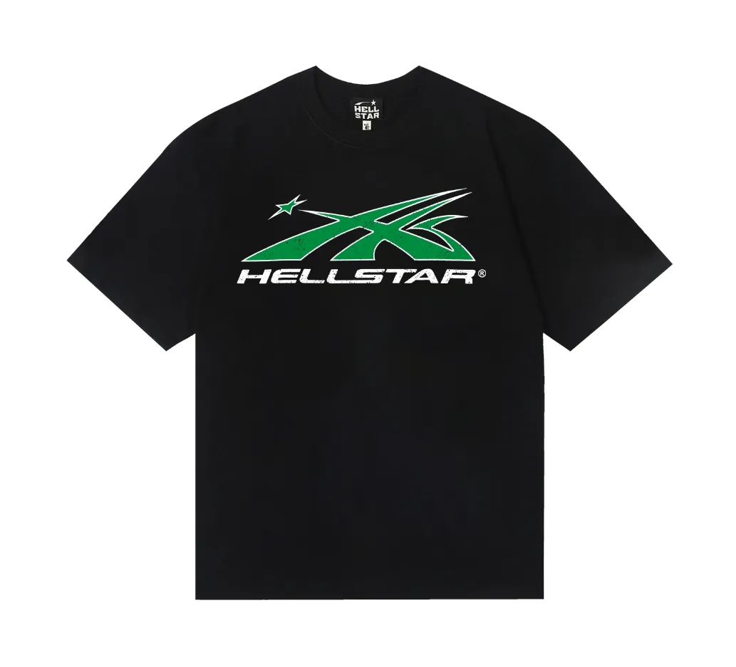 6711# P112 Hellstar American fashion high street pure cotton loose short-sleeved T-shirt Color: White Black Size: S M L XL