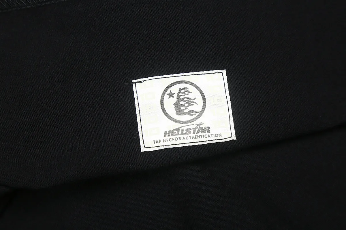 6660# P116 Hellstar American fashion high street pure cotton loose short-sleeved T-shirt Color: White Black Size: S M L XL