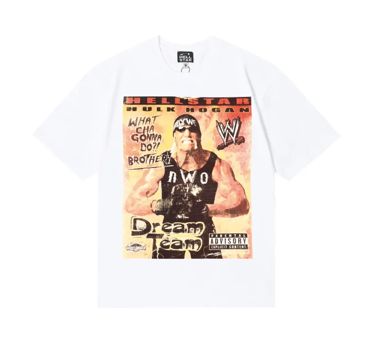 6778# P116 Hellstar American fashion high street pure cotton loose short-sleeved T-shirt Color: White Black Size: S M L XL