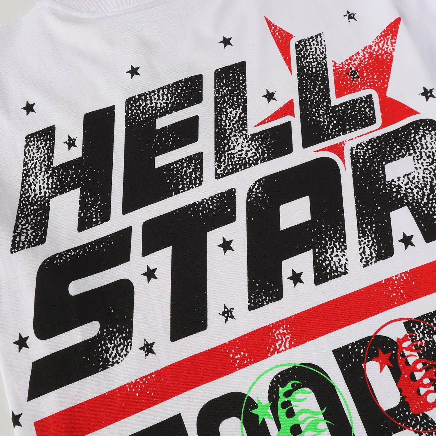 P108 Real-stock Hellstar Cross-border European and American style, street brand pure cotton T-shirt Fabric (fabric): 32 counts of 240g heavy combed double yarn pure cotton Size (size): S-M- L- X L Color (colour): Black/khaki 👉