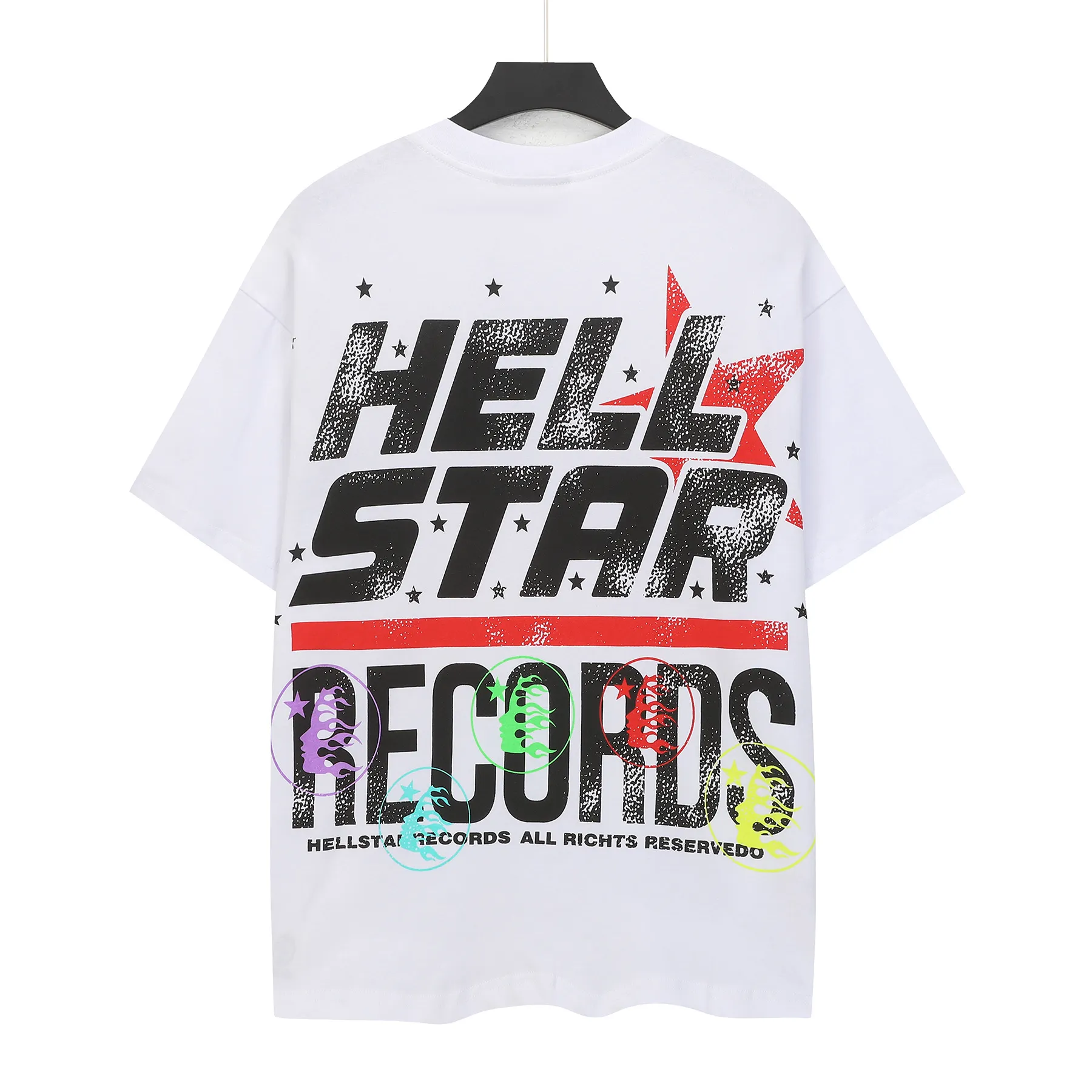 P108 Real-stock Hellstar Cross-border European and American style, street brand pure cotton T-shirt Fabric (fabric): 32 counts of 240g heavy combed double yarn pure cotton Size (size): S-M- L- X L Color (colour): Black/khaki 👉