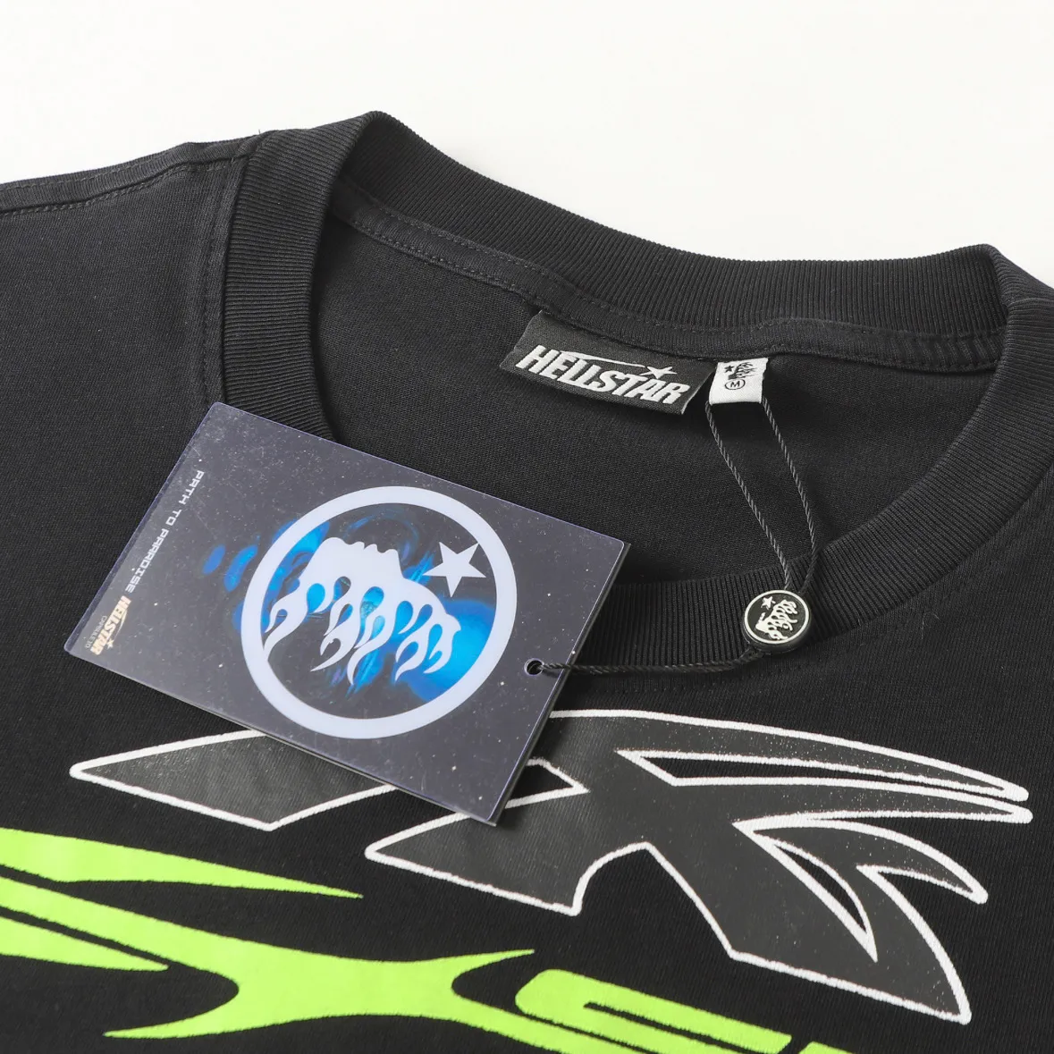 P124 Hellstar Hellstar Cross-border European and American style street fashion brand pure cotton T-shirt Fabric (fabric): 32 counts 250g washed combed double yarn pure cotton Size (size): S-M- L- X L Color (colour): Washed black (spray Ma Liu)