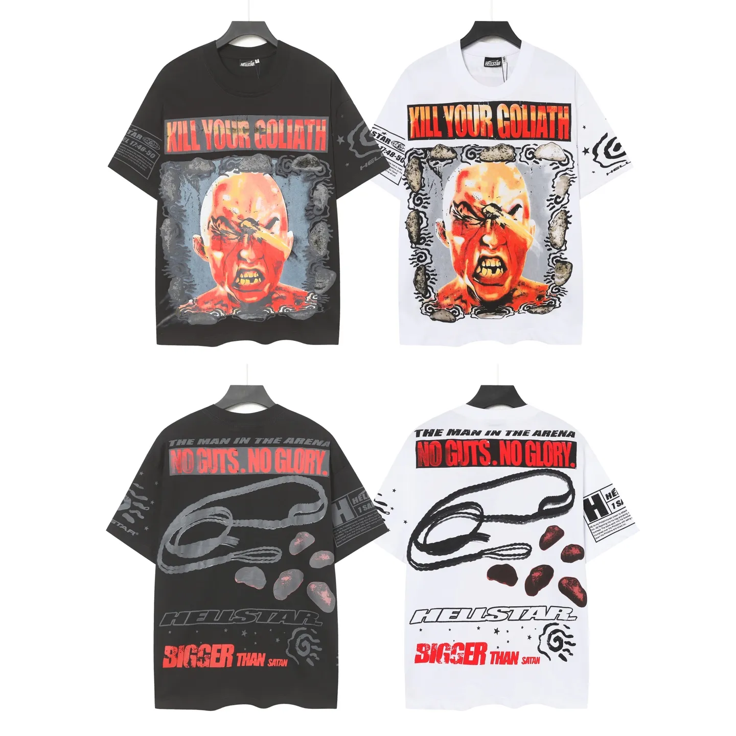 P108 Real-stock Hellstar Cross-border European and American style, street fashion brand pure cotton T-shirt Fabric (fabric): 32 counts of 240g heavy combed double yarn pure cotton Size (size): S-M- L- X L Color (colour): white/black 👉 👉 👉