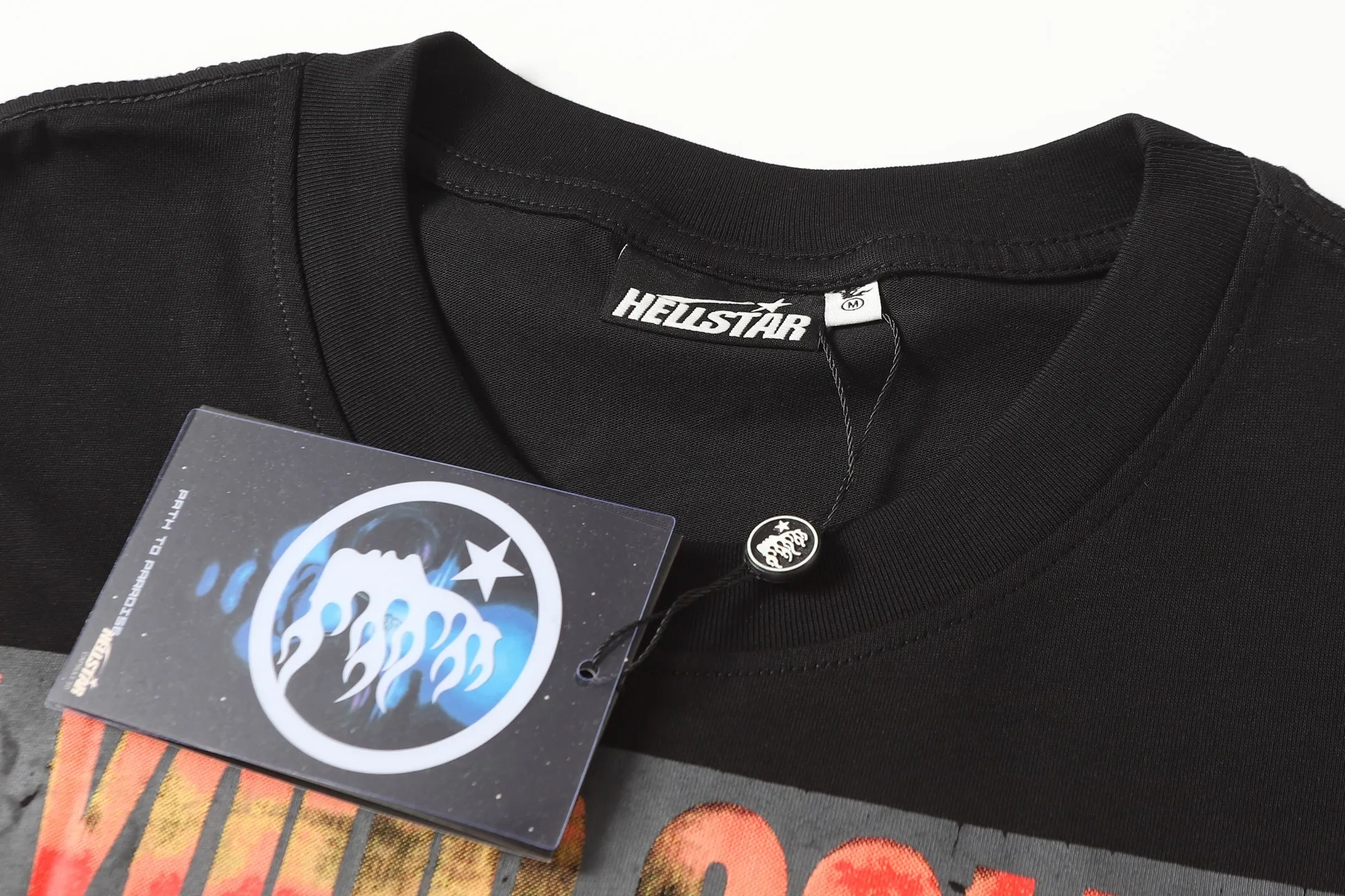 P108 Real-stock Hellstar Cross-border European and American style, street fashion brand pure cotton T-shirt Fabric (fabric): 32 counts of 240g heavy combed double yarn pure cotton Size (size): S-M- L- X L Color (colour): white/black 👉 👉 👉
