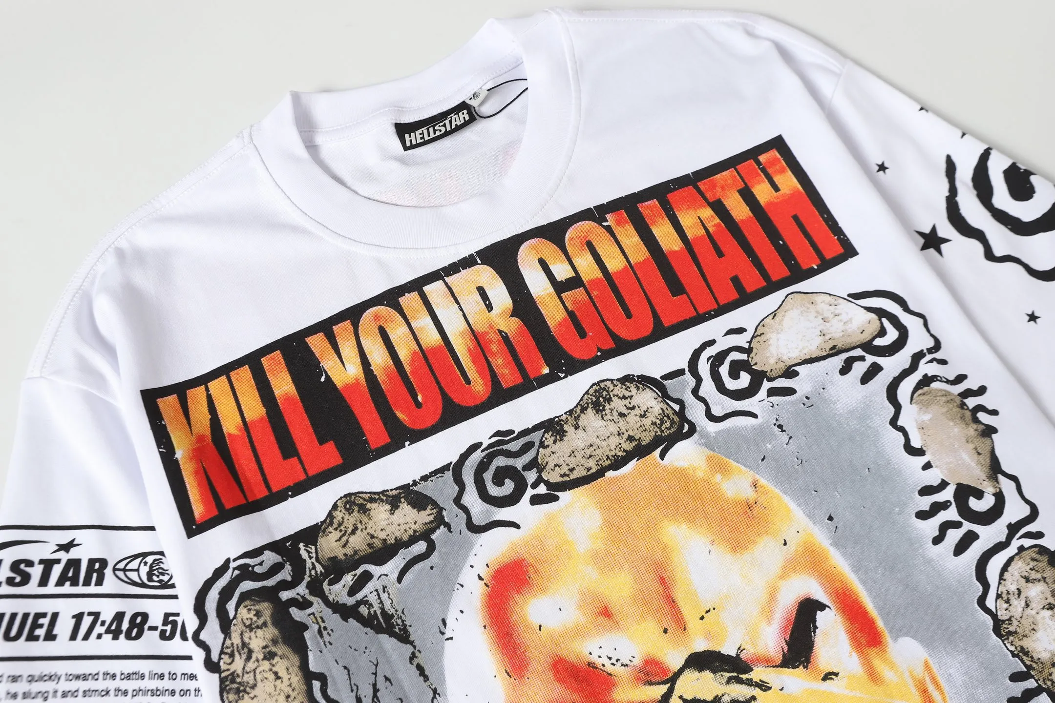 P108 Real-stock Hellstar Cross-border European and American style, street fashion brand pure cotton T-shirt Fabric (fabric): 32 counts of 240g heavy combed double yarn pure cotton Size (size): S-M- L- X L Color (colour): white/black 👉 👉 👉
