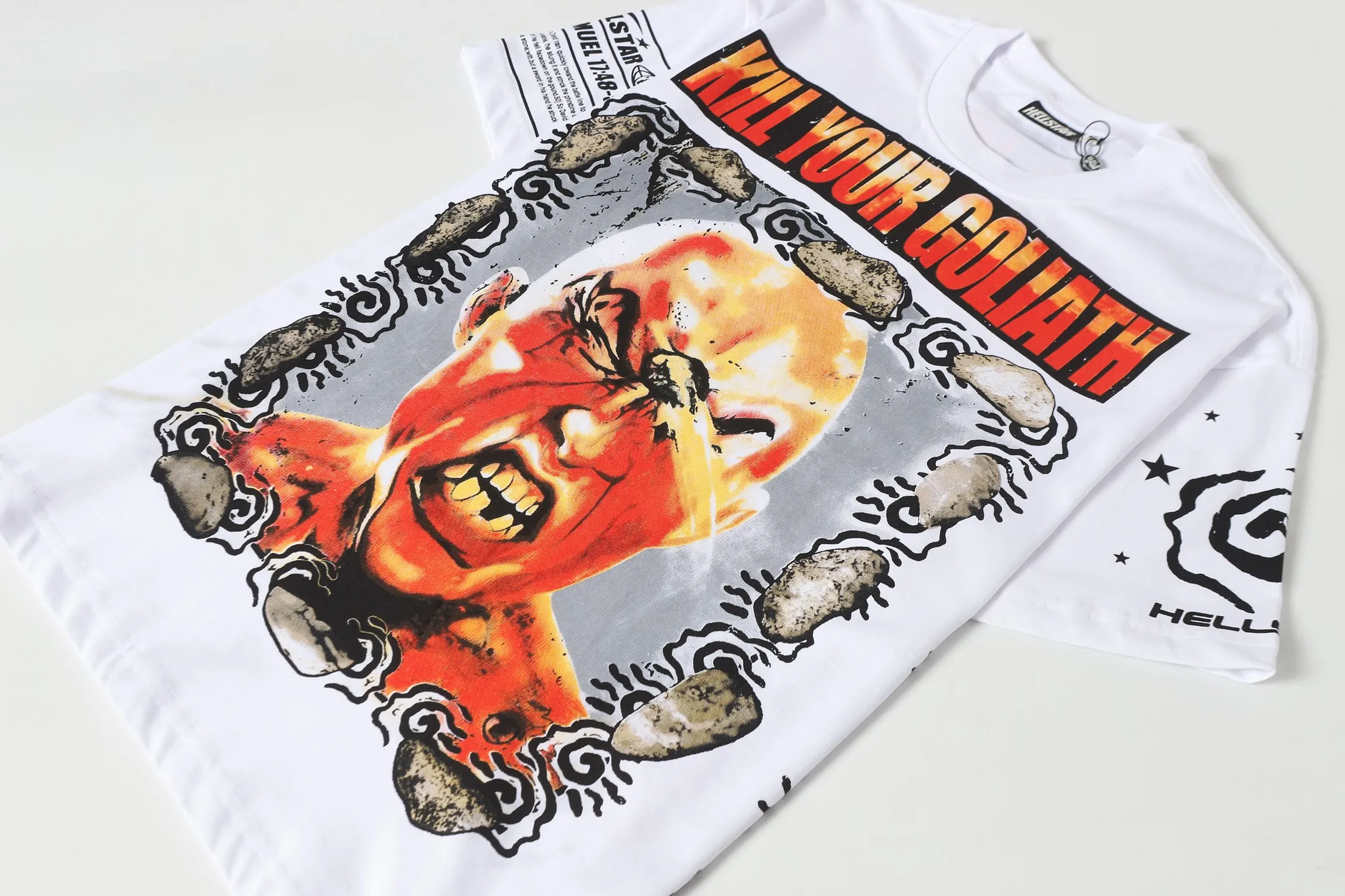 P108 Real-stock Hellstar Cross-border European and American style, street fashion brand pure cotton T-shirt Fabric (fabric): 32 counts of 240g heavy combed double yarn pure cotton Size (size): S-M- L- X L Color (colour): white/black 👉 👉 👉