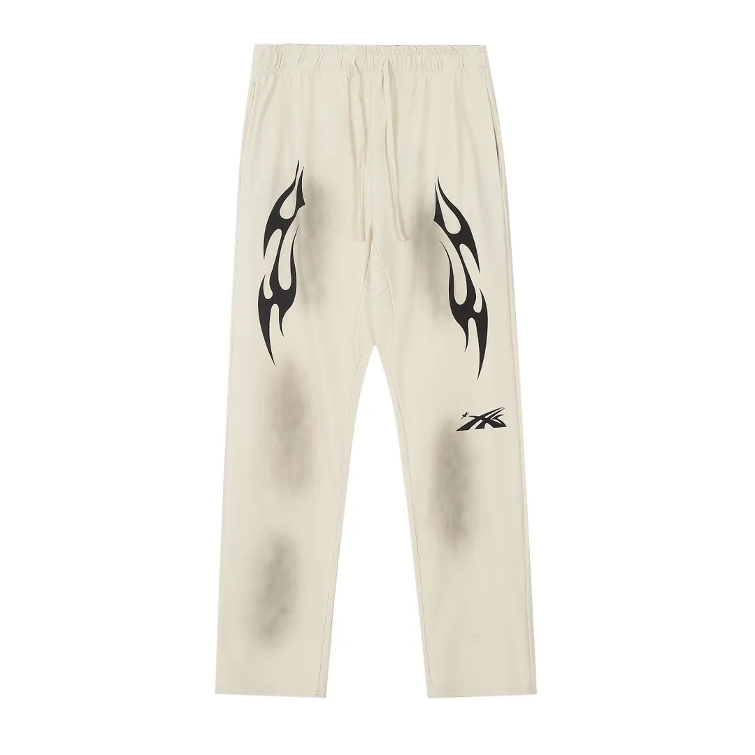 P210 Hellstar Studios washed distressed terry sweatpants color (color): beige Size (size): S, M, L, XL