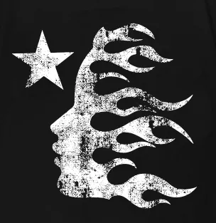 6727# P116 Hellstar American fashion high street pure cotton loose short-sleeved T-shirt Color: White Black Gray Size: S M L XL
