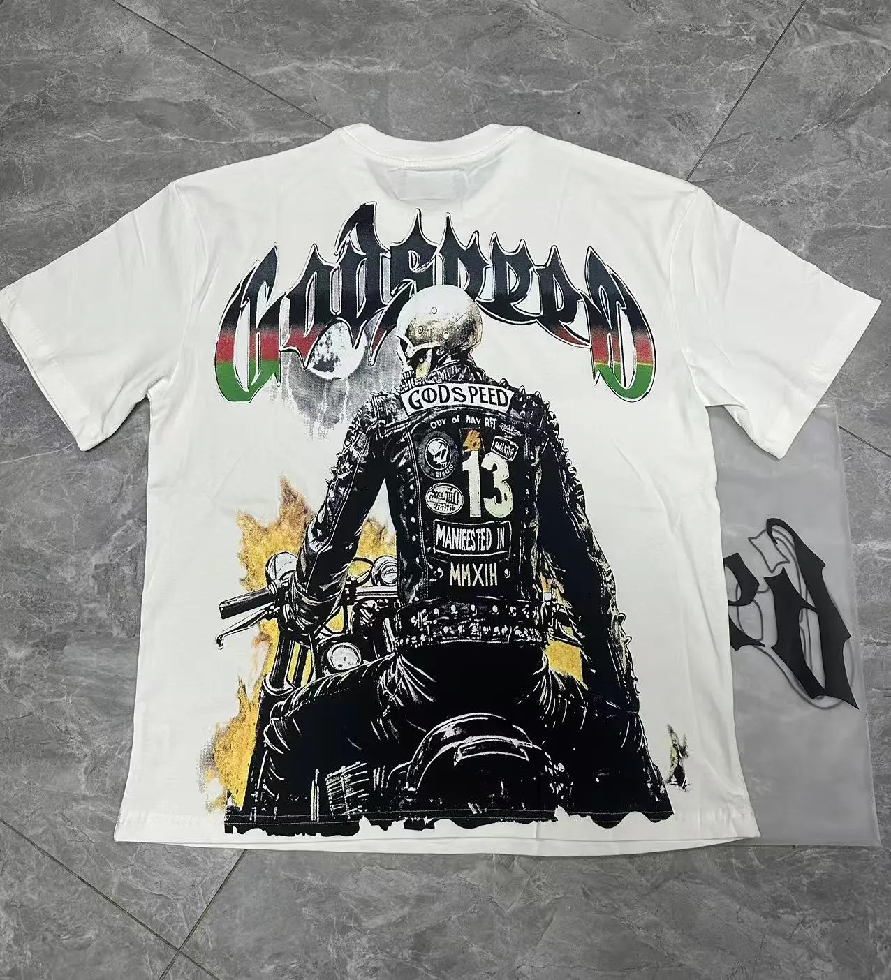 P114 Real-stock Hellstar Cross-border European and American style, street fashion brand pure cotton T-shirt Fabric (fabric): 32 counts of 240g heavy combed double yarn pure cotton Size (size): S-M- L- X L Color (colour): white