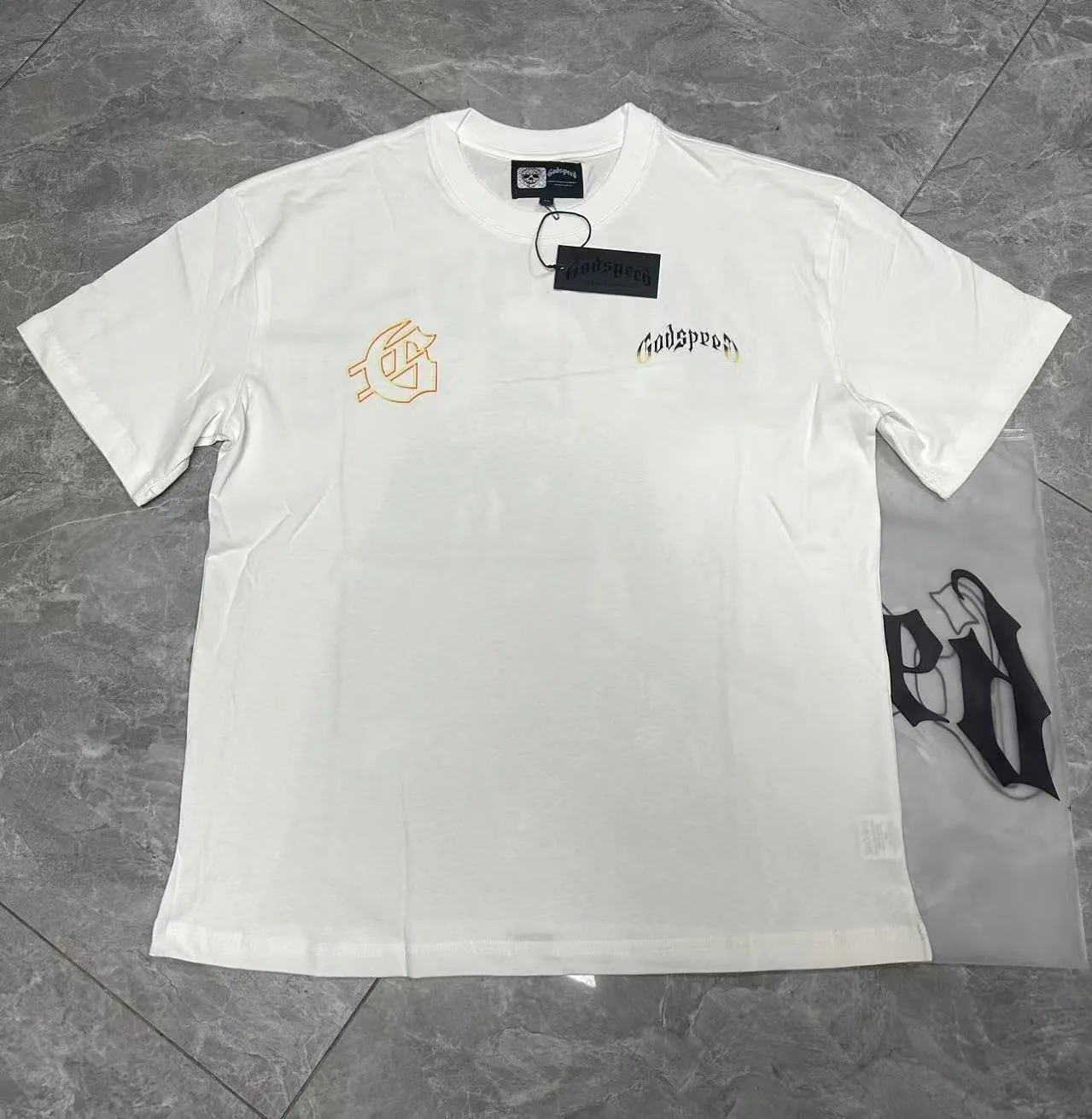 P114 Real-stock Hellstar Cross-border European and American style, street fashion brand pure cotton T-shirt Fabric (fabric): 32 counts of 240g heavy combed double yarn pure cotton Size (size): S-M- L- X L Color (colour): white