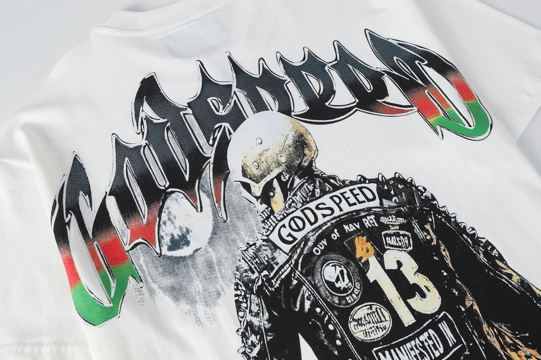 P114 Real-stock Hellstar Cross-border European and American style, street fashion brand pure cotton T-shirt Fabric (fabric): 32 counts of 240g heavy combed double yarn pure cotton Size (size): S-M- L- X L Color (colour): white