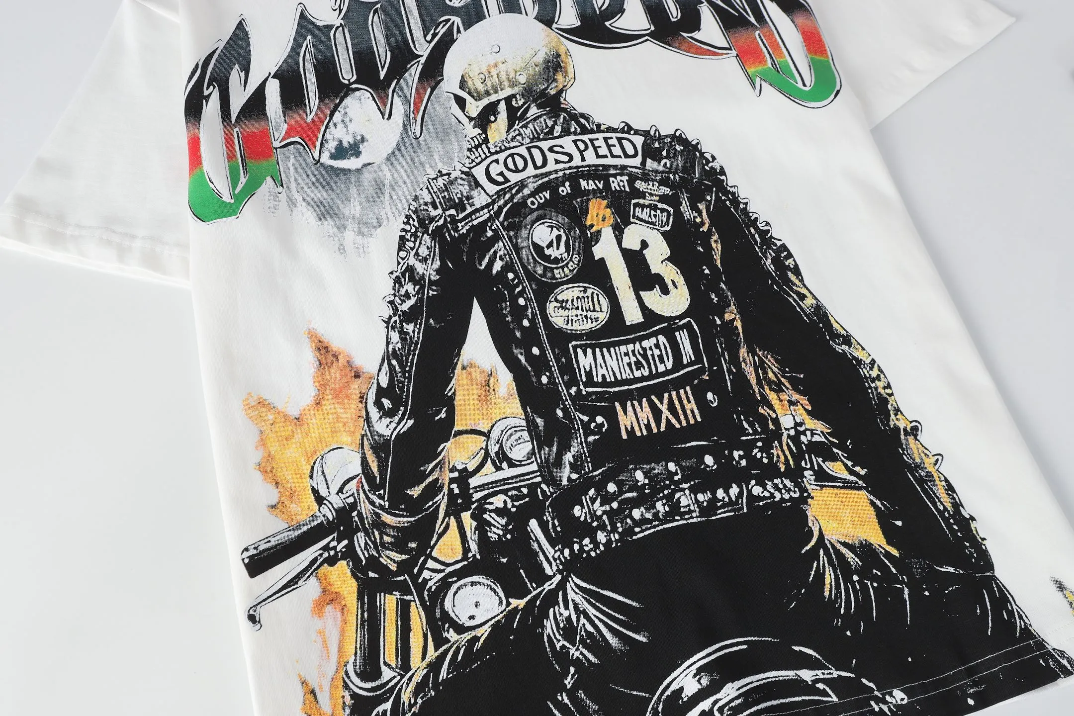 P114 Real-stock Hellstar Cross-border European and American style, street fashion brand pure cotton T-shirt Fabric (fabric): 32 counts of 240g heavy combed double yarn pure cotton Size (size): S-M- L- X L Color (colour): white