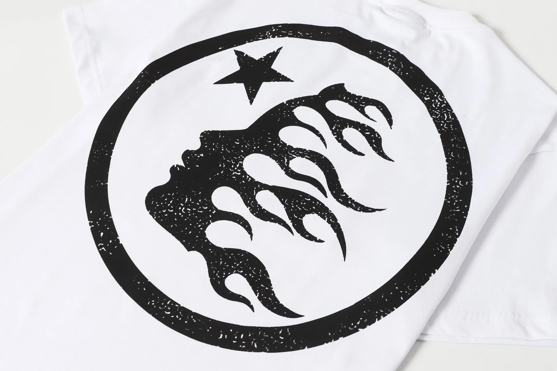 P116 Real stock Hellstar cross-border European and American style, street brand pure cotton T-shirt Fabric (fabric): 32 pieces of 240g heavy combed double yarn pure cotton Size (size): S-M- L- X L Color (colour): white